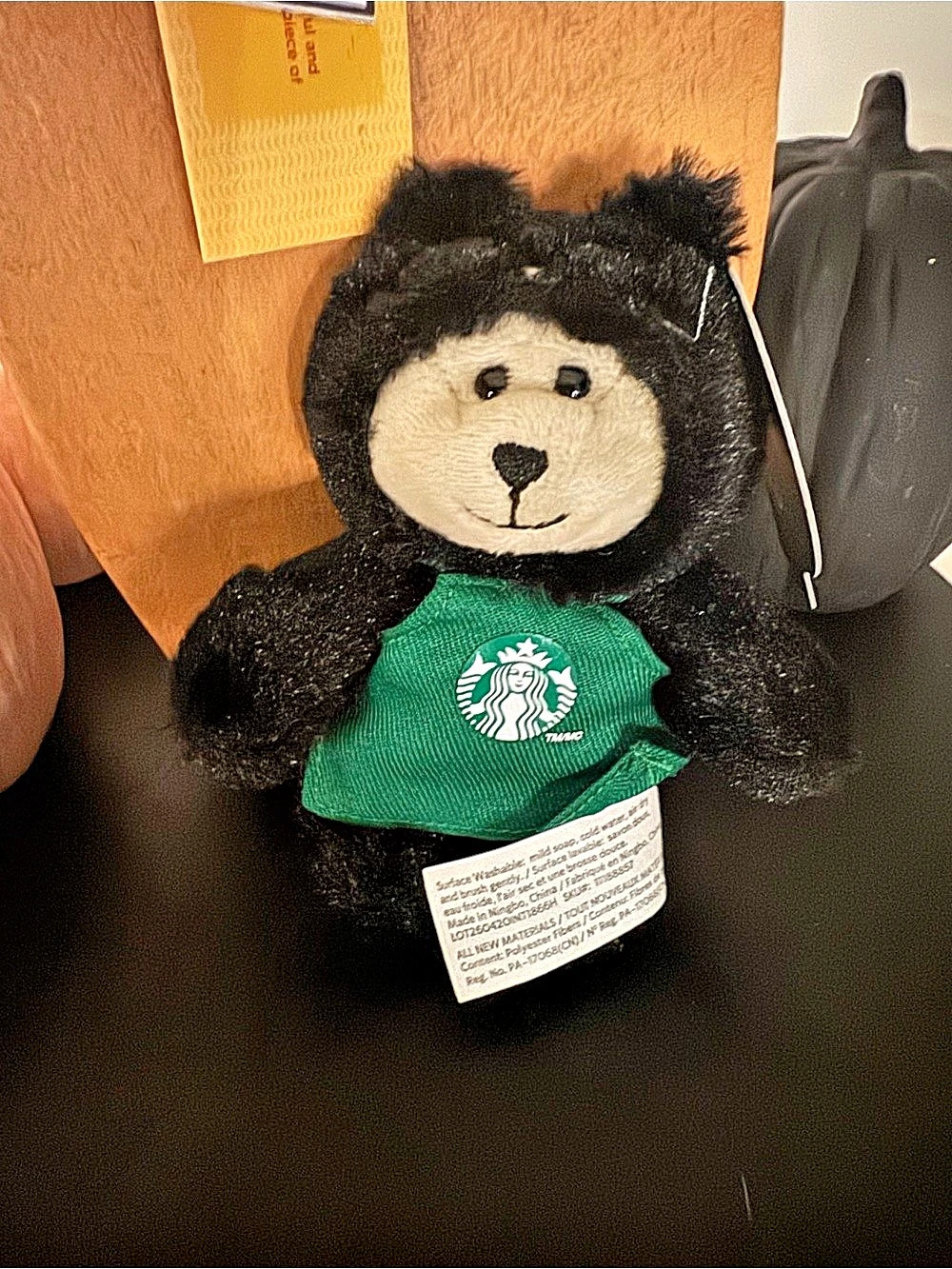 Starbucks Bear in cat costume keychain